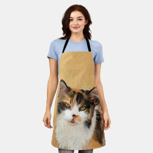 Tablier Peinture de chat Calico - Cute Original Cat Art