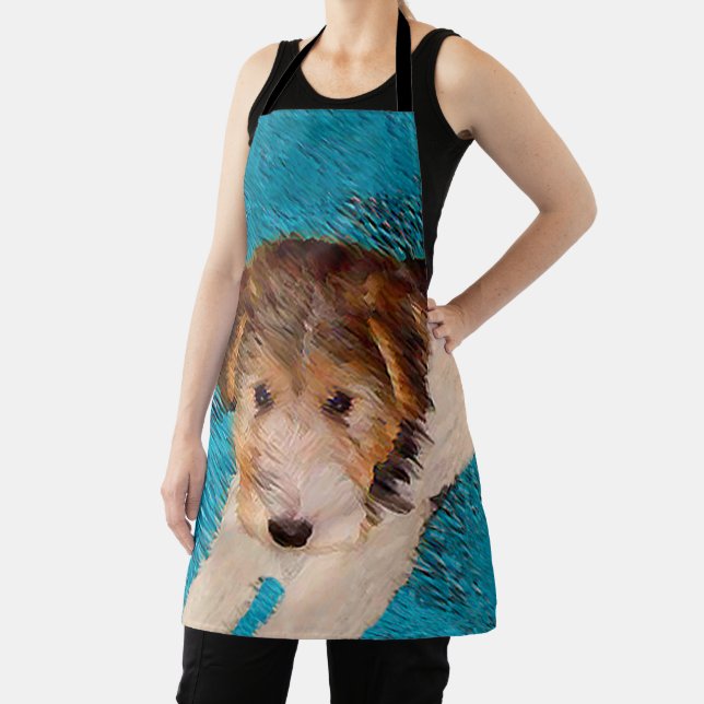 Tablier Peinture de chiot Terrier Fox - Art de chien origi (Insitu)