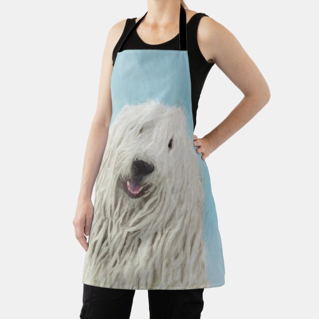 Tablier Peinture de Komondor - Art Original de Chien Migno (Insitu)