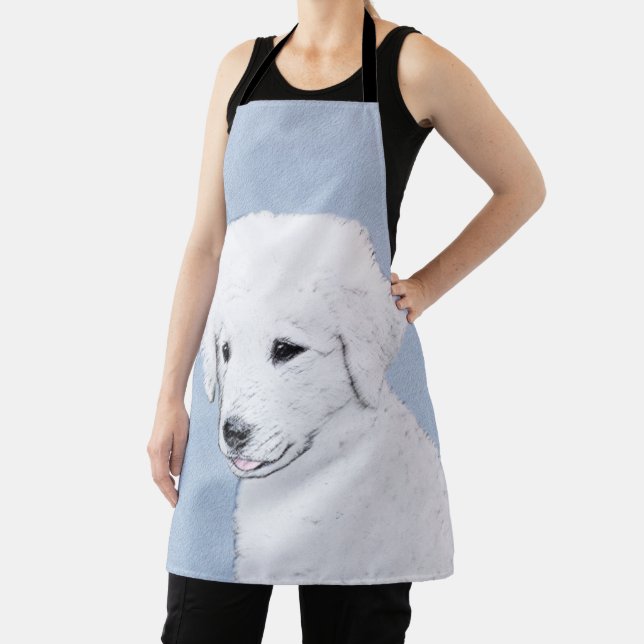 Tablier Peinture de Kuvasz - Art de chien original mignon (Insitu)