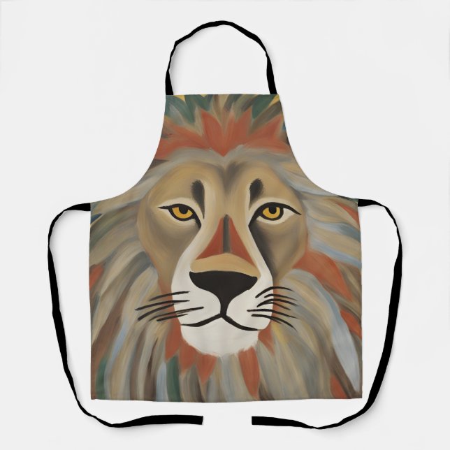 Tablier Peinture de lion (Recto)