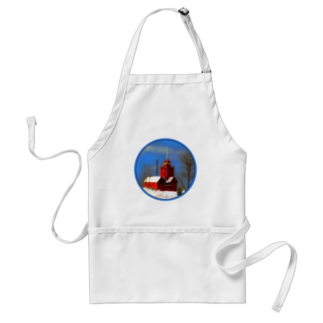 Tablier Peinture de phare rouge - Art original (Devant)