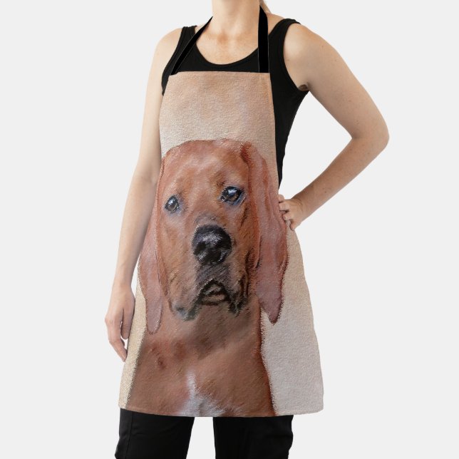 Tablier Peinture de Redbone Coonhound - Art original de ch (Insitu)