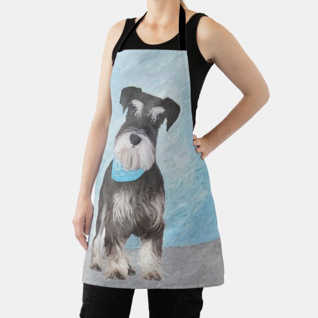 Tablier Peinture de Schnauzer (Miniature) - Chien Original (Insitu)