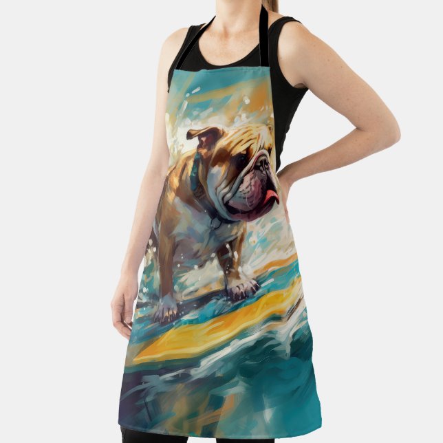 Tablier Peinture de surf sur la plage de Bulldog (Insitu)