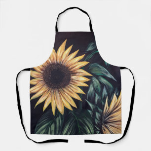 Tablier Peinture de tournesol ensoleillée pour cuisine flo