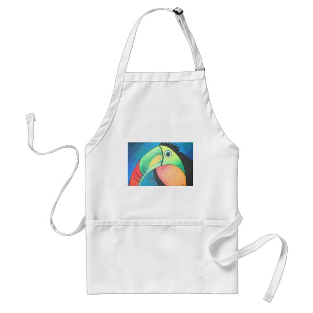 Tablier Peinture dessinée Toucan Childlike (Devant)