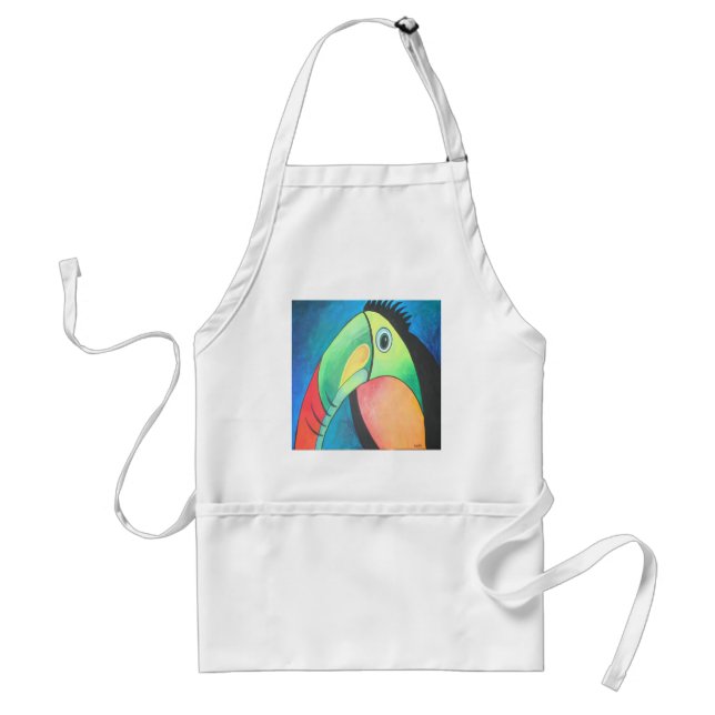 Tablier Peinture dessinée Toucan Childlike (Devant)