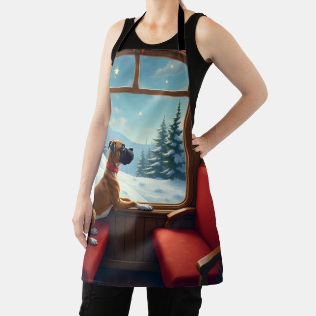 Tablier Peinture du voyage en train de Noël de Boxer (Insitu)