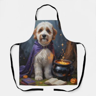 Tablier Peinture fantaisiste d'Halloween de Bernedoodle