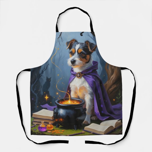 Tablier Peinture fantaisiste d'Halloween de Terrier Austra (Recto)