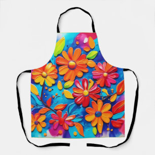 Tablier Peinture florale joyeuse