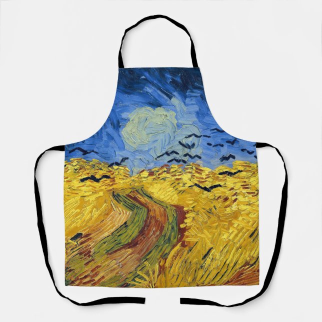 Tablier Peinture impressionniste Champs de blé de Van Gogh (Recto)