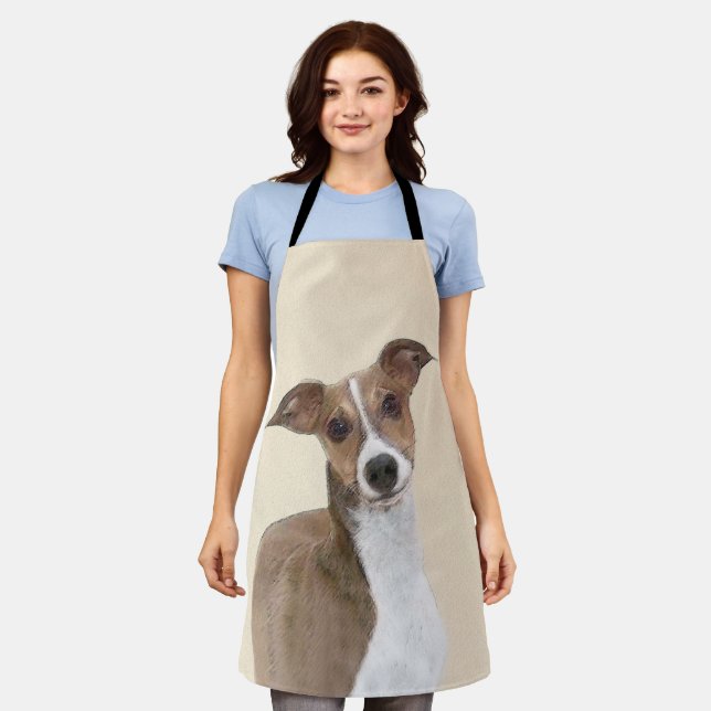 Tablier Peinture italienne Greyhound - Cute Original Chien (Porté)