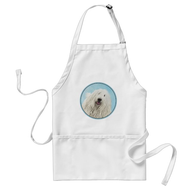 Tablier Peinture Komondor - Cute Original Chien Art (Devant)