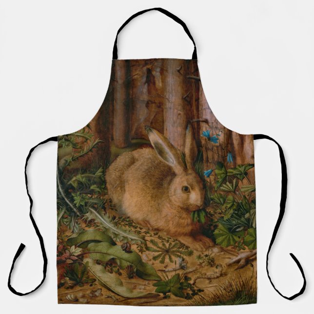 Tablier Peinture naturelle de la forêt de lièvres Hoffmann (Recto)