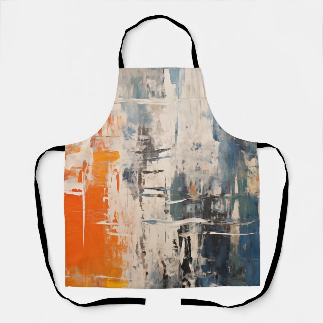 Tablier Peinture numérique abstraite Carrefour chromatique (Recto)