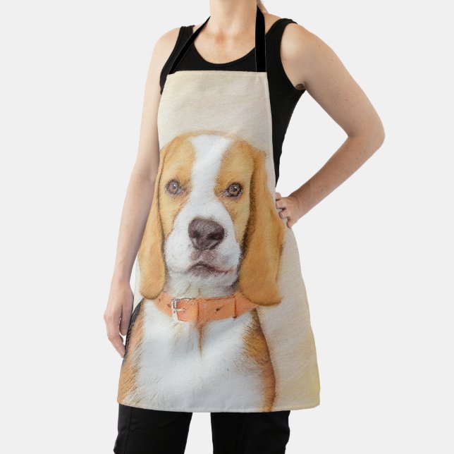 Tablier Peinture originale de chien Beagle Hound Art anima (Insitu)