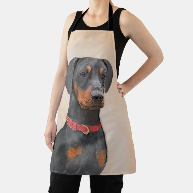 Tablier Peinture Pinscher Allemand Art Animal Original (Insitu)