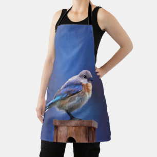 Tablier Peinture pour oiseaux bleus (femelle) - Art origin