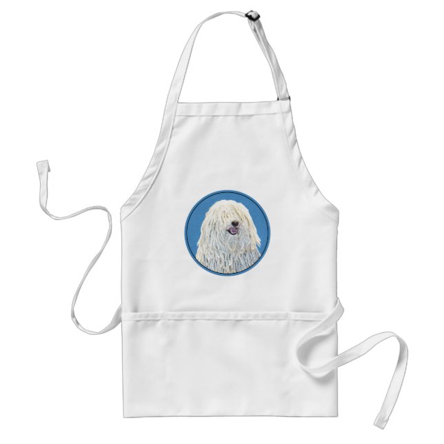 Tablier Peinture Puli - Cute Original Chien Art (Devant)