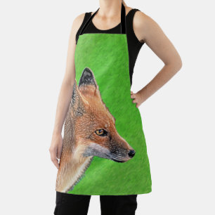 Tablier Peinture Red Fox - Art original de la faune