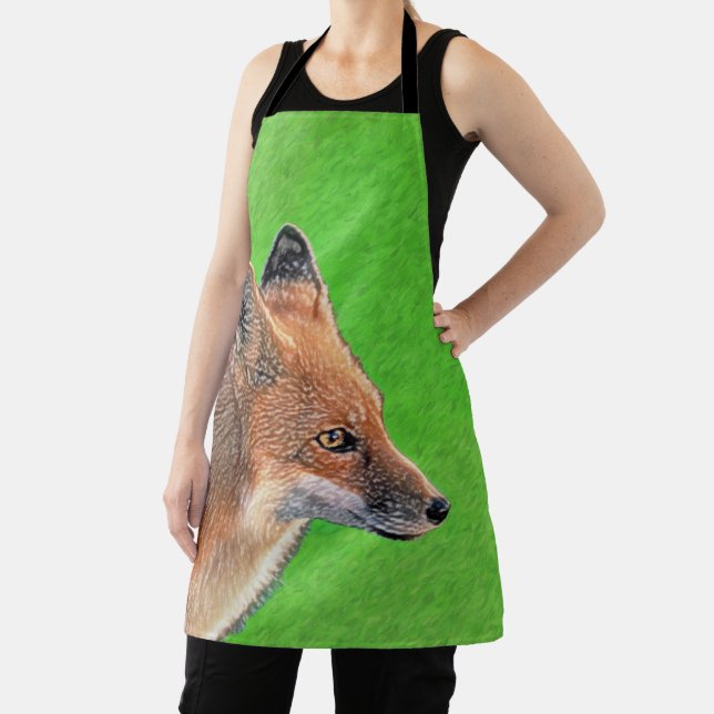 Tablier Peinture Red Fox - Art original de la faune (Insitu)