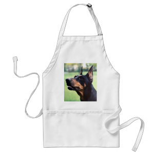 Tablier Peinture rêveuse de visage de Pinscher de