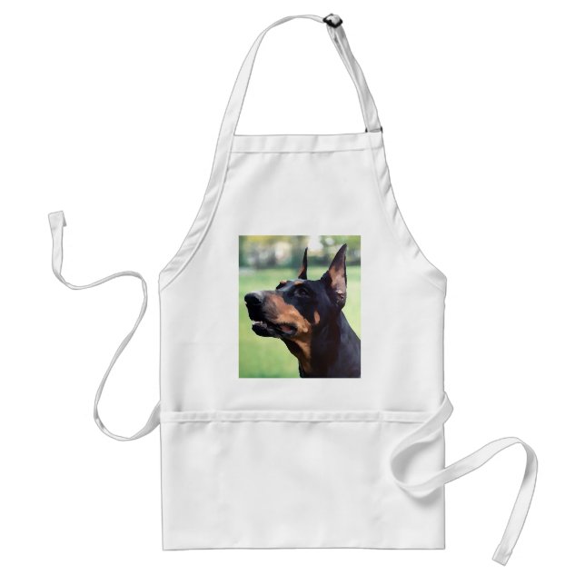Tablier Peinture rêveuse de visage de Pinscher de (Devant)