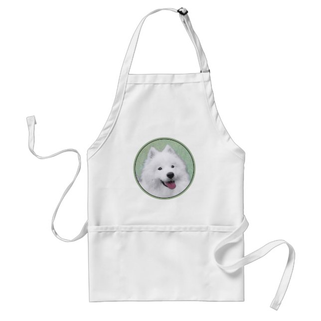 Tablier Peinture Samoyed - Cute Original Chien Art (Devant)
