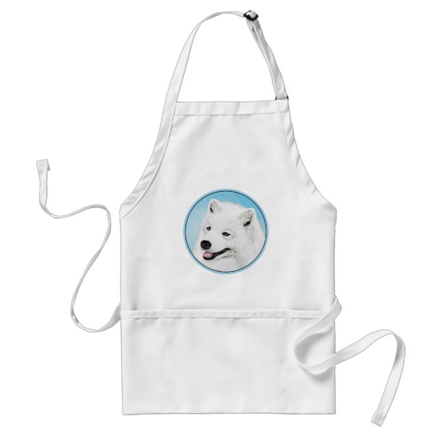 Tablier Peinture Samoyed - Cute Original Chien Art (Devant)