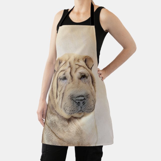 Tablier Peinture Shar Pei - Cute Original Chien Art (Insitu)