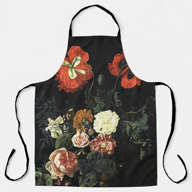 Tablier Peinture vintage Vie morte avec Fleurs (Recto)