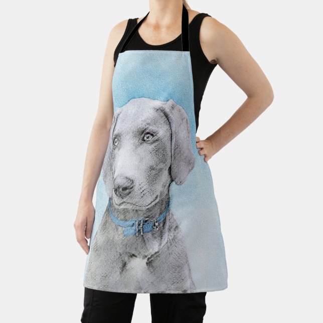 Tablier Peinture Weimaraner - Joli art original chien (Insitu)