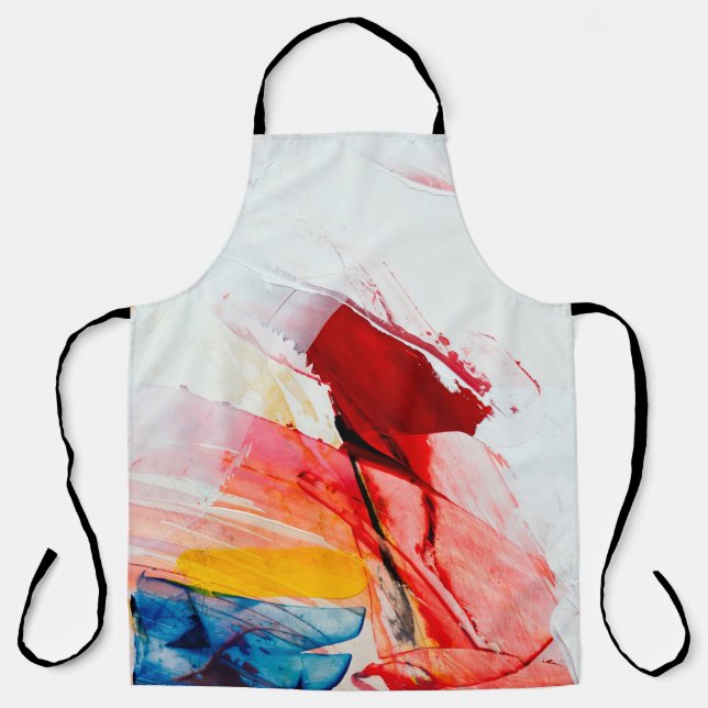 Tablier peintures abstraites, brosse, abstraite, st (Recto)