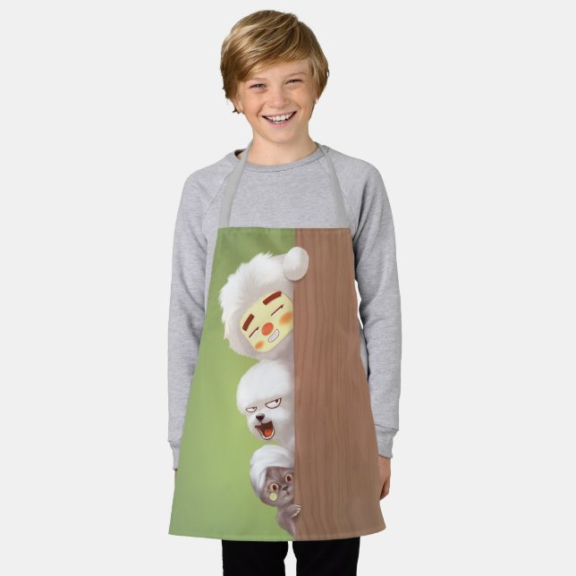 Tablier Pékin Animaux Trio (Porté)