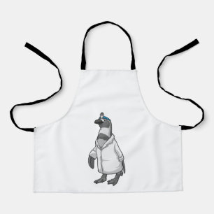 Tablier Penguin comme docteur avec le manteau du docteur