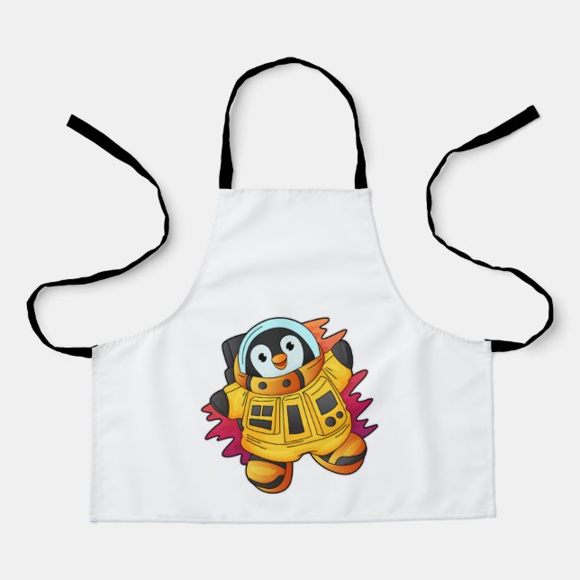 Tablier Penguin en costume d'astronaute (Recto)