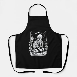Tablier penseur excessif squelette gothique sombre Hallowe