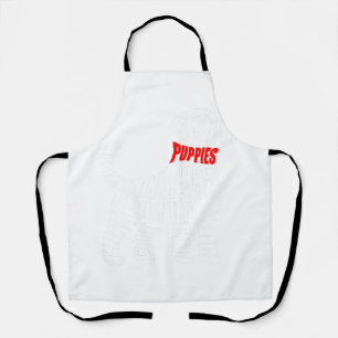 Tablier Pensez aux chiots morts blanc