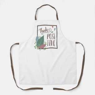 Tablier Pensez motivation positive plume boho