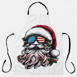 Tablier Père Noël de Noël Patriotique/Américaine