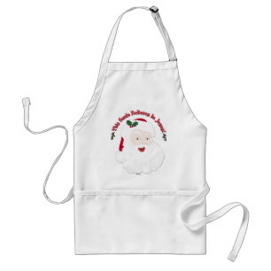 Tablier Père Noël de style vintage Ce Père Noël croit en J