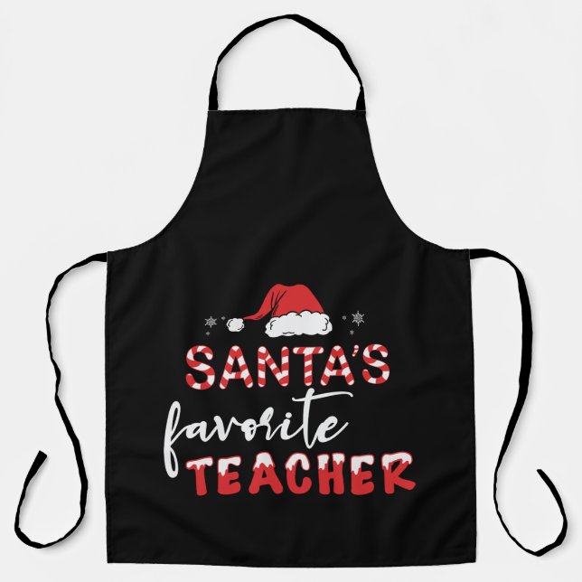 Tablier Père Noël Enseignant favori (Recto)