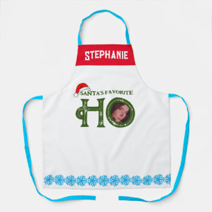 Tablier Père Noël Favori Ho Funny Photo personnalisée