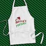 Tablier Père Noël Helper Christmas Santa Hat Typographie<br><div class="desc">Le Père Noël Helper Christmas Santa Hat Typography Apron est un accessoire de vacances qui apporte un charme festif aux enfants et aux adultes. Doté d'une typographie Père Noël Helper joueuse, il présente un design gai dans le rouge et le vert de Noël classique. L'emblématique graphique casquette du Père Noël...</div>