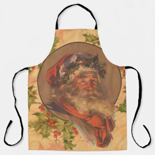 Tablier Père Noël Leyendecker Antique Victorien