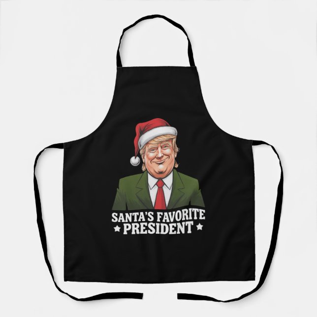 Tablier Père Noël Président favori Funny Trump Noël (Recto)