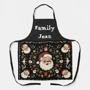 Tablier Père Noël Rétro Vintage Personnalisé