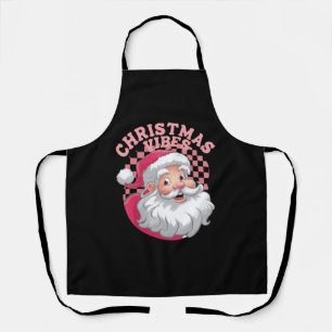 Tablier Père Noël Rose Rétro Vintage Noël